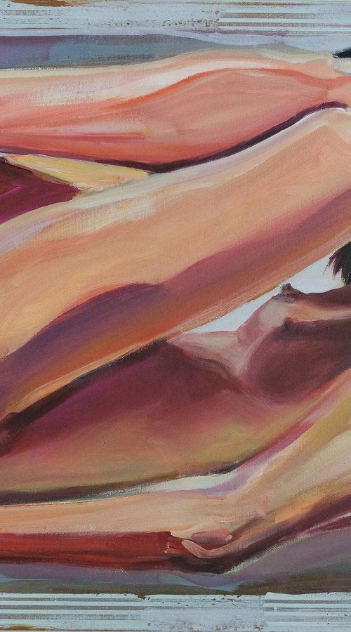 Figurative nude in a box 984 by Eraclis