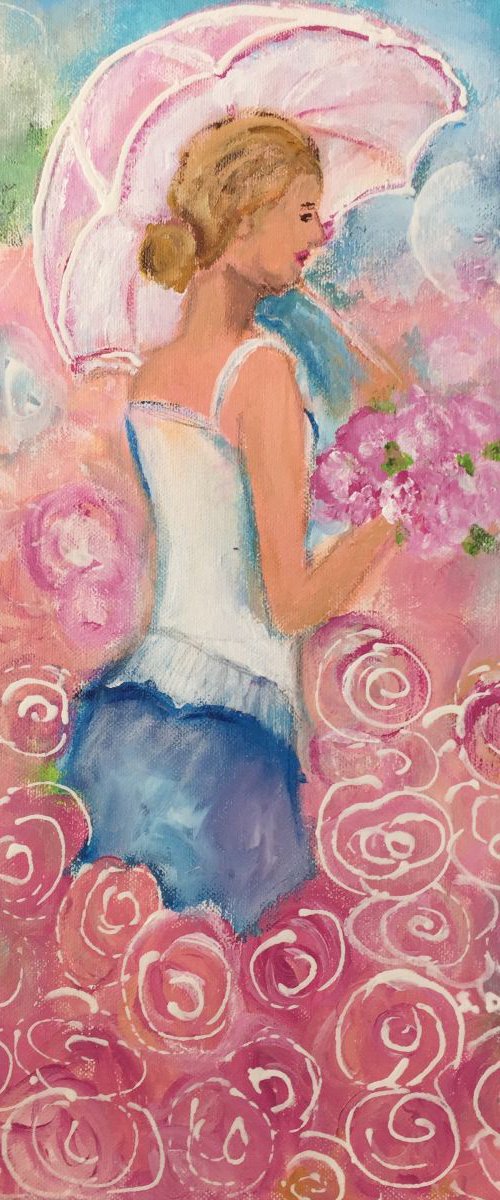 A Vintage Girl who loves Roses by Suzette Datema