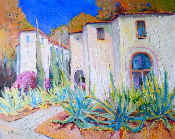 Agaves and Hispanic Houses