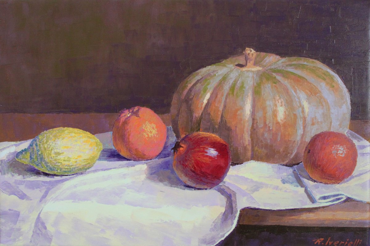 Pumpkin And Citrus By Revaz Tcheishvili, 19 X 13, Artwork For Sale On Artfinder