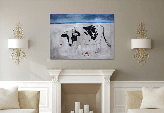 Cow and Red Toadstools