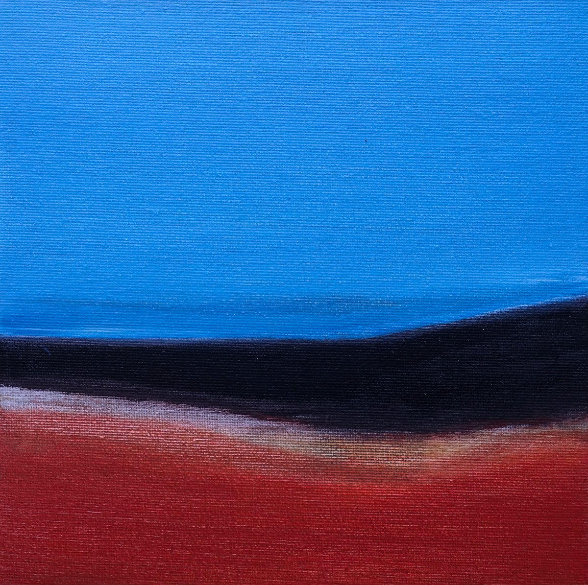 Abstract Landscape Acrylic Painting By Pier Maurizio Greco, 9 X 9", Mondi N. 16, Original Artwork