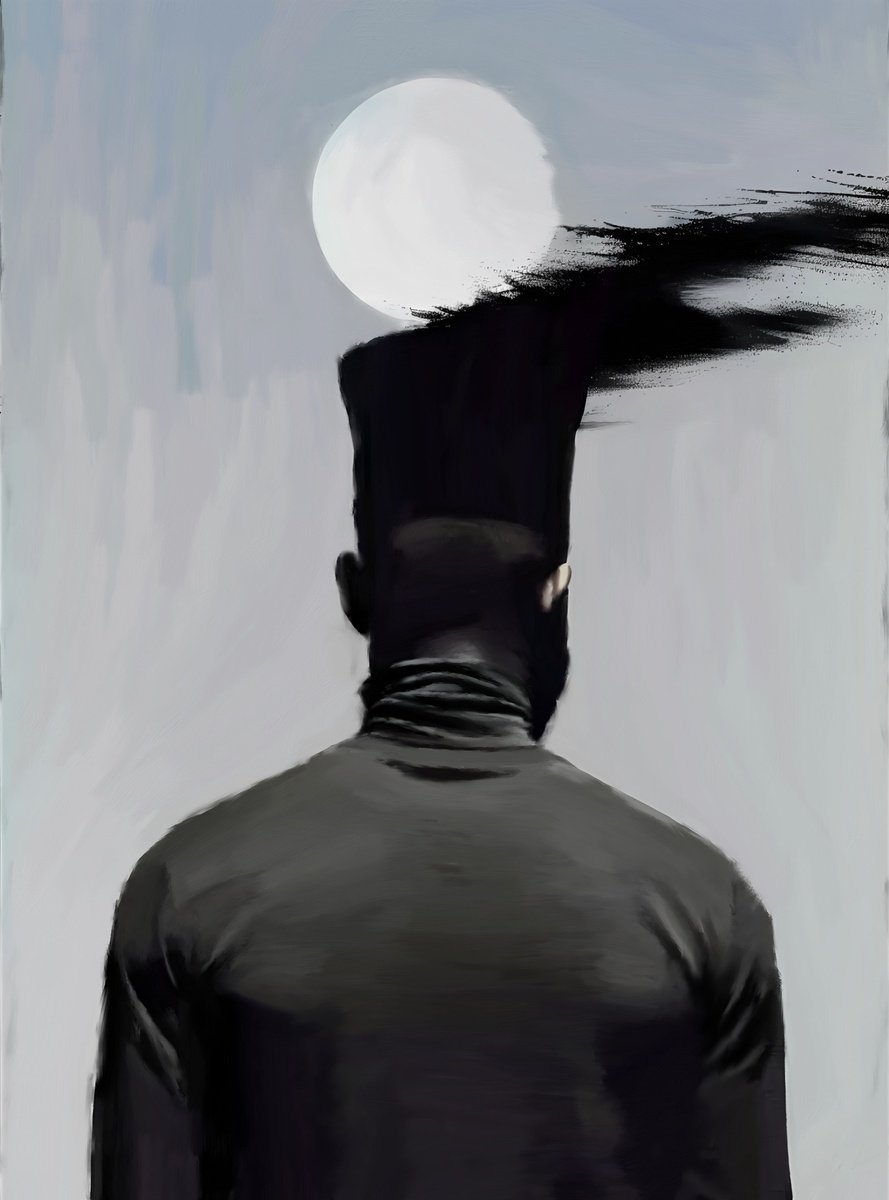 Expressive Portrait Acrylic Painting By Anzhelika Klimina, 20 X 28, Male Portrait N18, Original Artwork