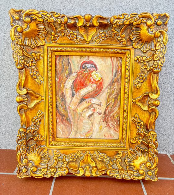 A Girl Eating an Apple