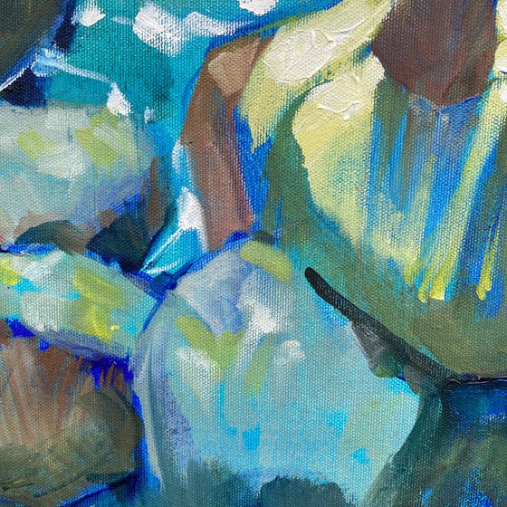 By the Quiet Water - original oil painting