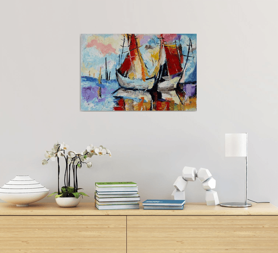 Moored ships