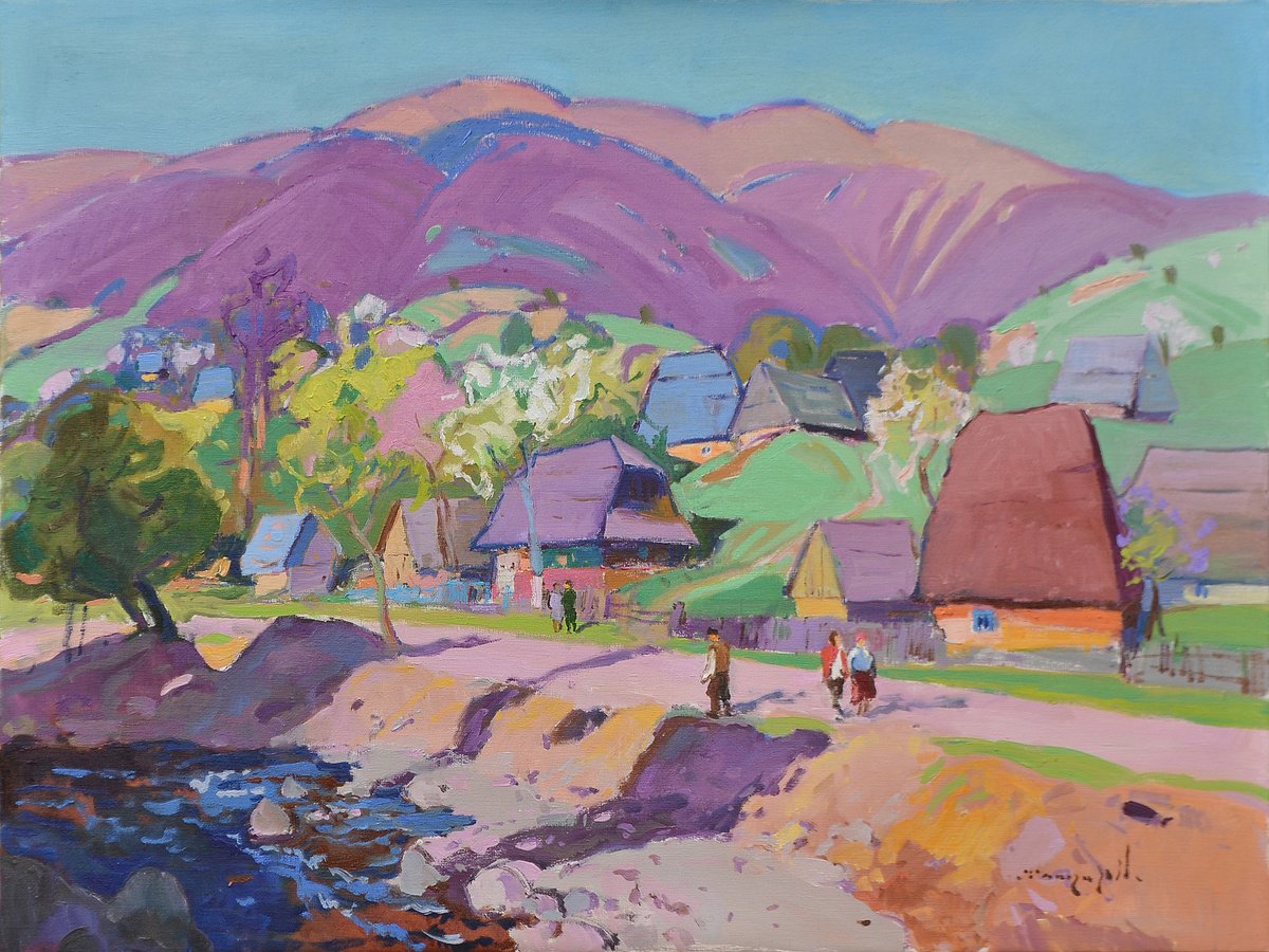 Festive Day In Verkhovyna By Alexander Shandor, 39 X 30, Artwork For Sale On Artfinder