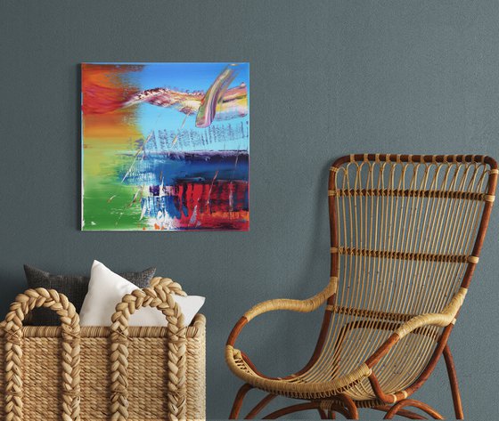 50x50 cm Abstract frt Abstract landscape painting