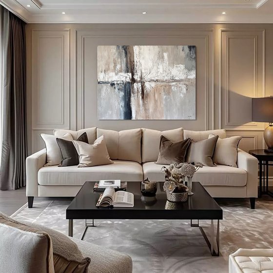 Lines Through Stone in Soft Neutrals