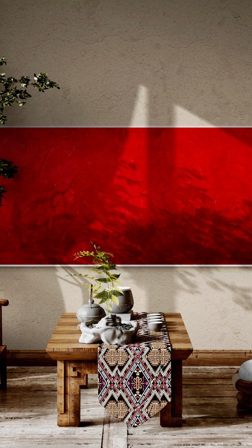 Red abstract 1625 Terra M by Anita Kaufmann