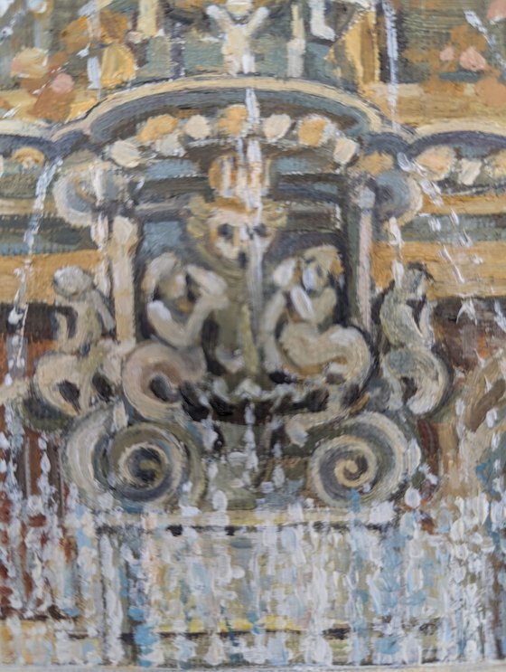 Autumn Fountain Elegance