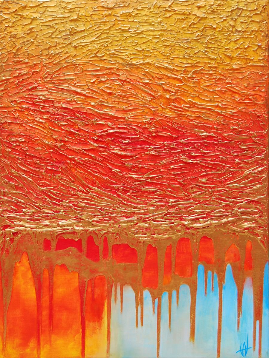 Abstract art - GLORIOUS SUNSET by VANADA ABSTRACT ART
