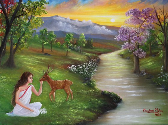 Shakuntala - Oil Landscape