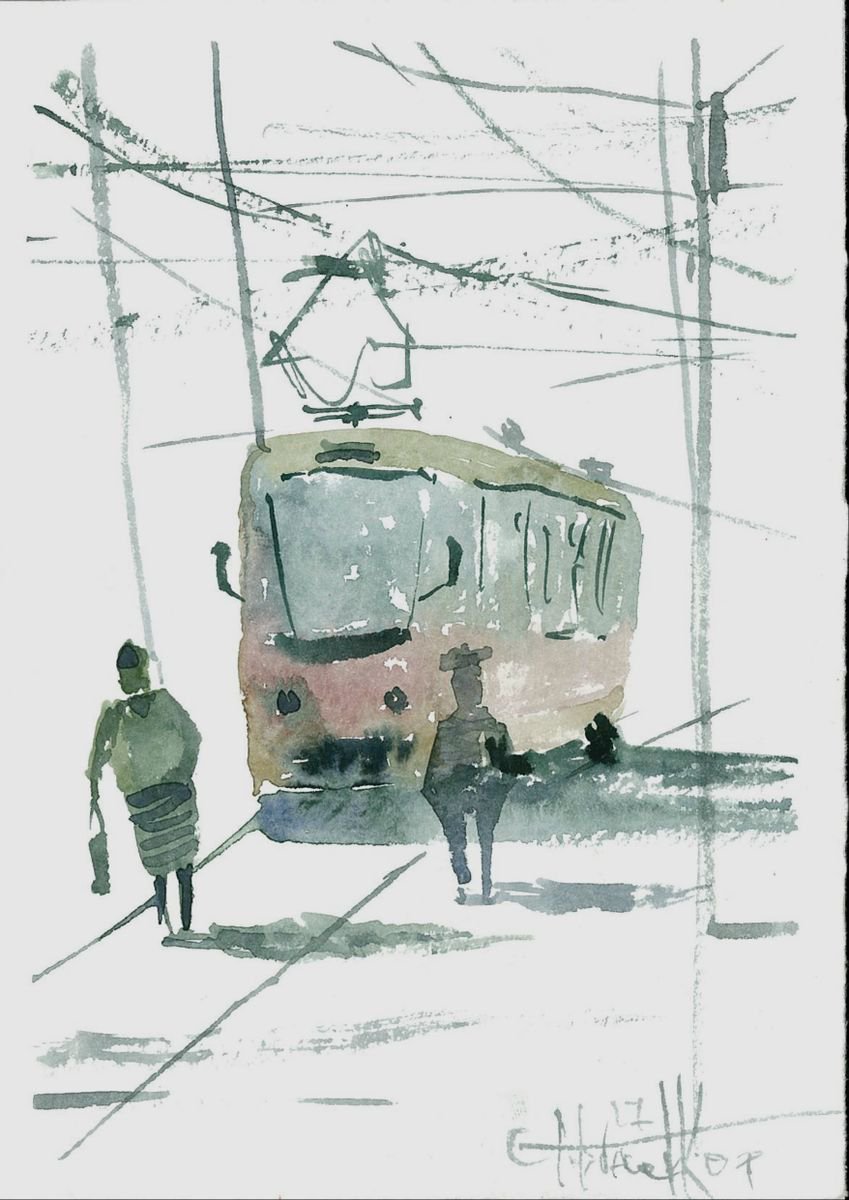 Sketch in the city by Eugene Gorbachenko