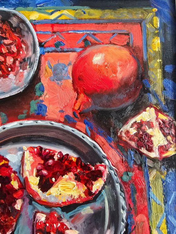 Pomegranates on Carpet