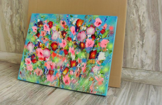 35.5” Spring, Floral Painting