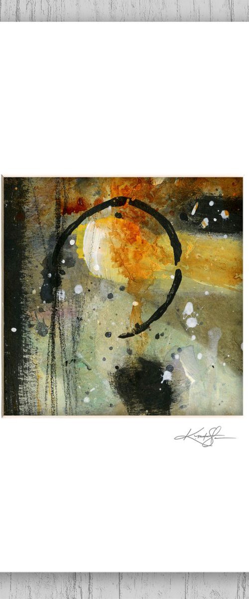 Calling Spirit 2019-2 - Mixed Media Abstract Spiritual Painting in mat by Kathy Morton Stanion by Kathy Morton Stanion