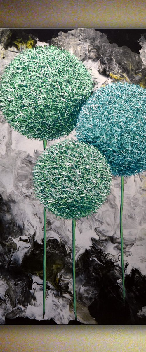 Lollipop - Large Abstract Painting 40" x 30" by Nataliya Stupak
