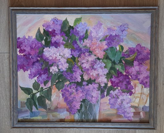 Lilac bouquet- Original  oil painting (2021)