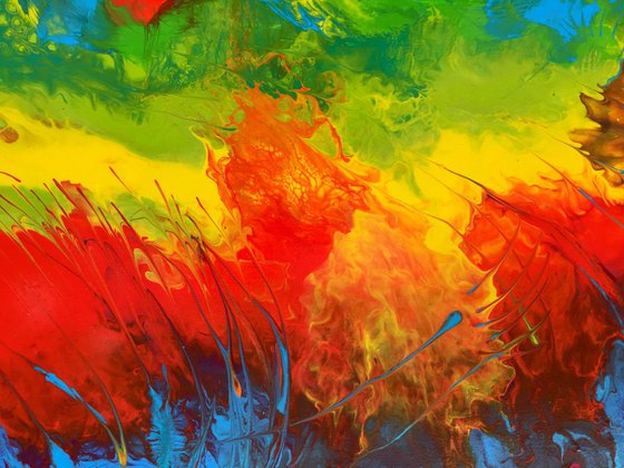 Dance with Colors - Large Modern Abstract Painting - Ready to Hang