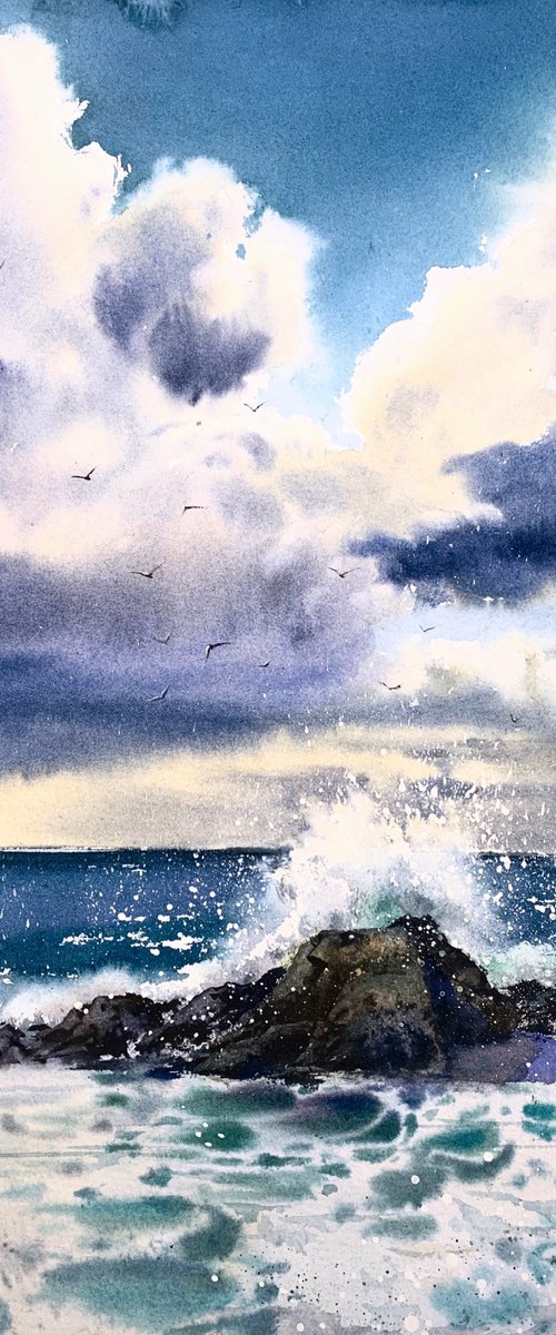 Waves and rocks #2 by Eugenia Gorbacheva