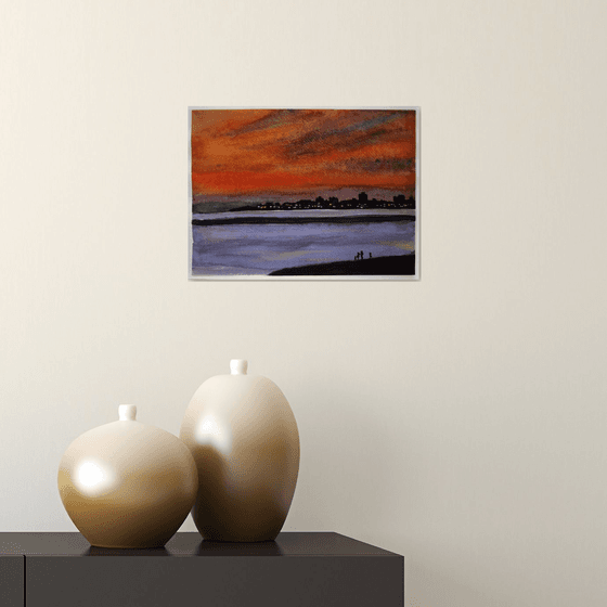 Sunset Over Portsmouth /  ORIGINAL PAINTING