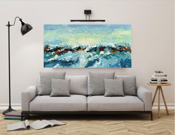 Summer Waves - Original Acrylic Painting