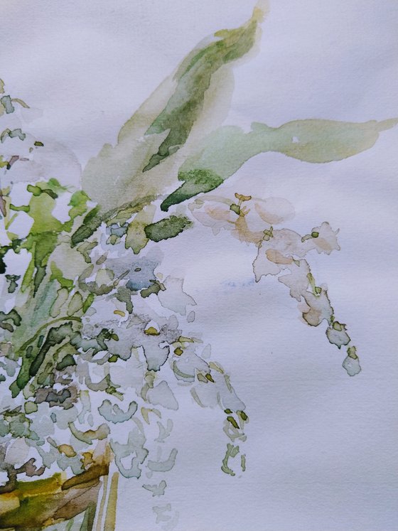 Lilies of the valley. Original watercolour painting