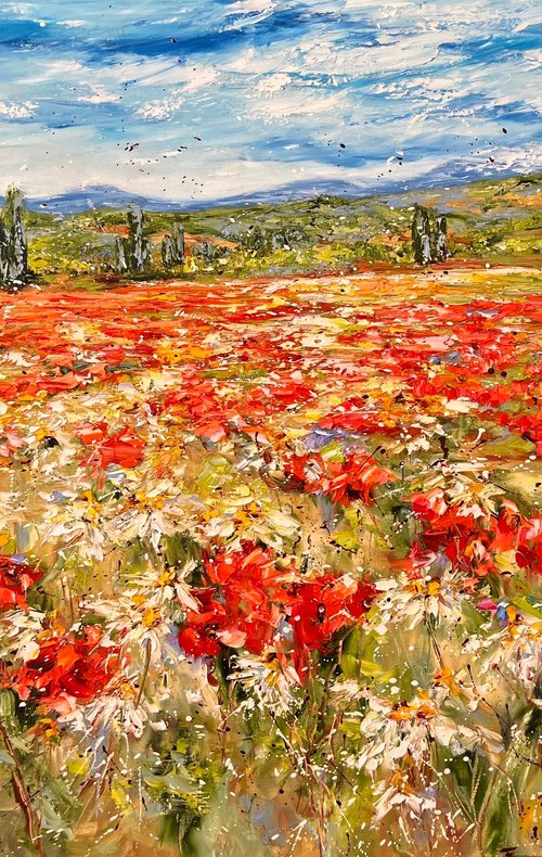 L'enchantement des champs de fleurs by Diana Malivani