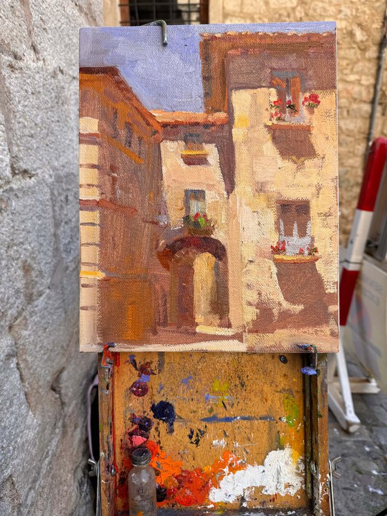 Sunlit Corner of Girona