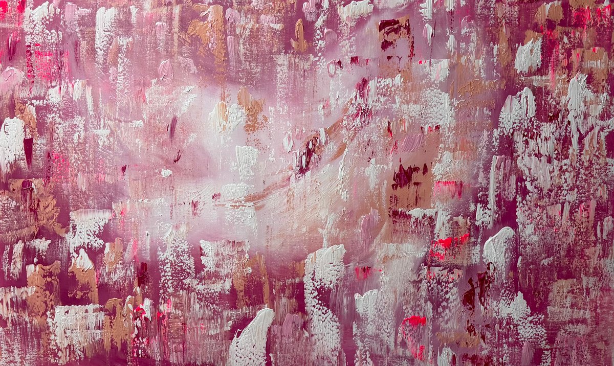 Geometric Abstract Acrylic Painting By Alanah Jarvis, 56 X 33, Kindness In Colour, Original Artwork