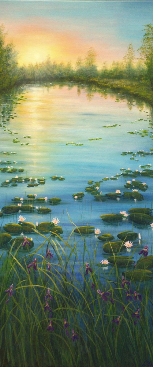 Serene lily pond by Ludmilla Ukrow