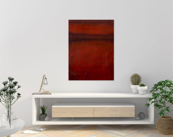 Red abstract painting SF827