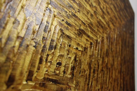 Large gold brown square gradient