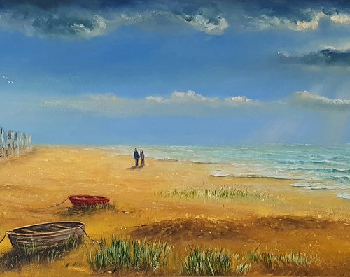 An Afternoon at Mudeford by Joseph  Charman