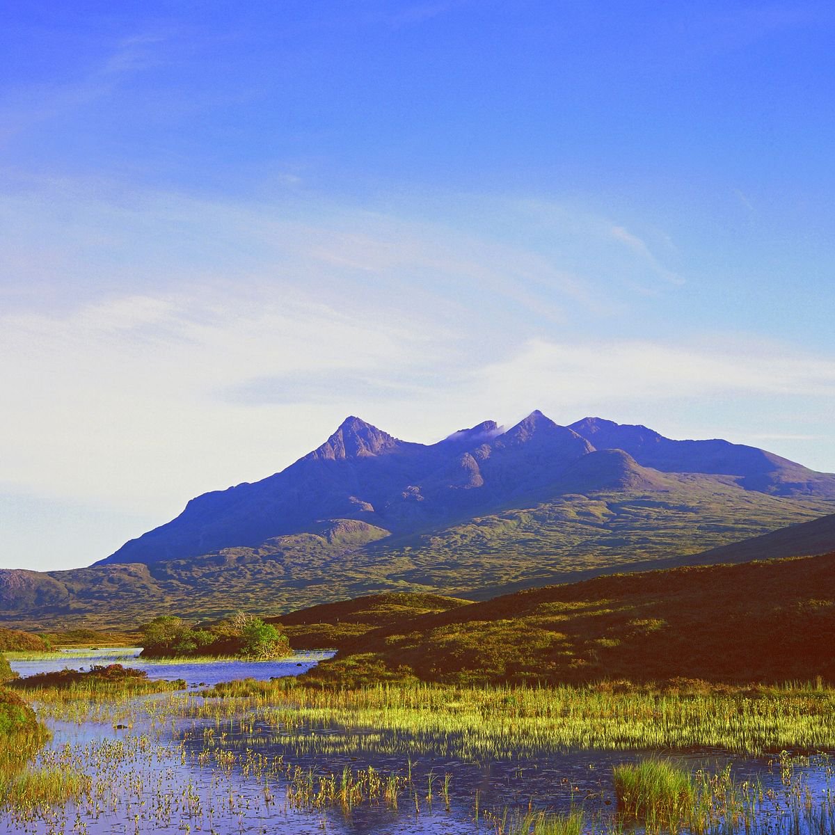 Photorealistic Landscape Photograph By Alex Cassels, 24 X 24, The Cuillin Hills 2, Original Artwork