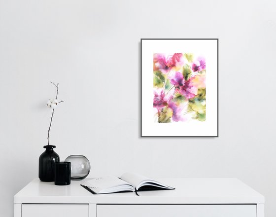 Abstract pink flowers