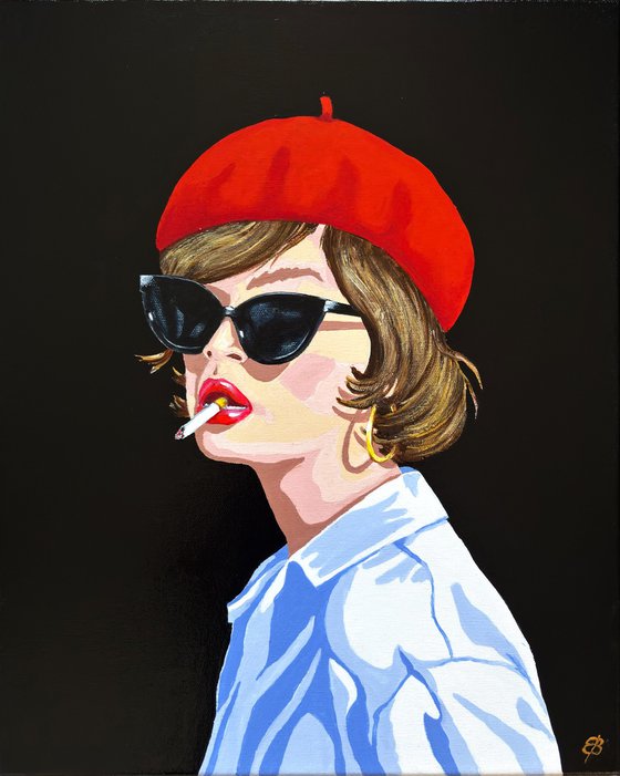 Girl in a red beret