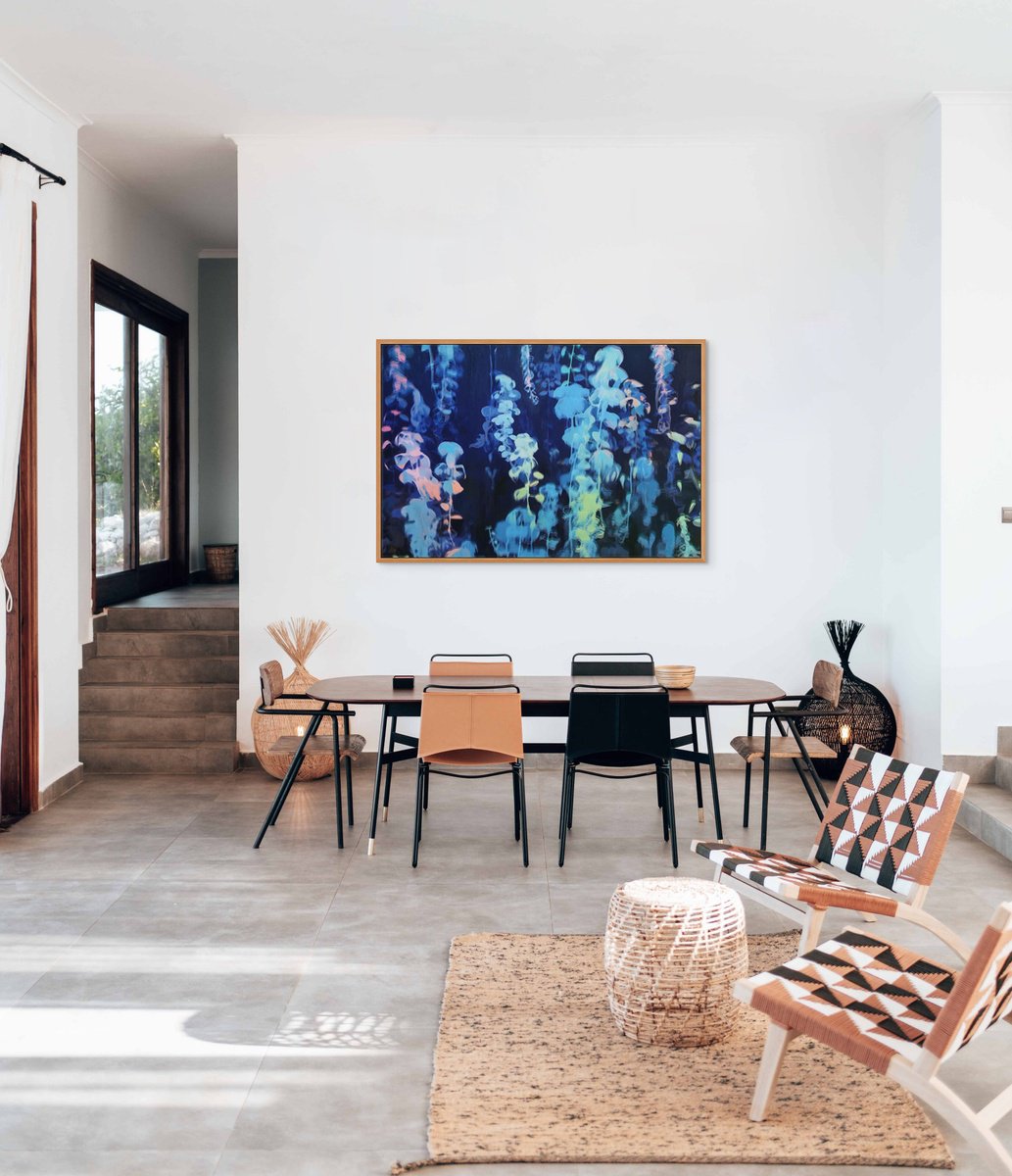 Impressionistic Landscape Oil Painting By Anat Wegier, 35 X 24, Sea Life , 90X60, Original Artwork