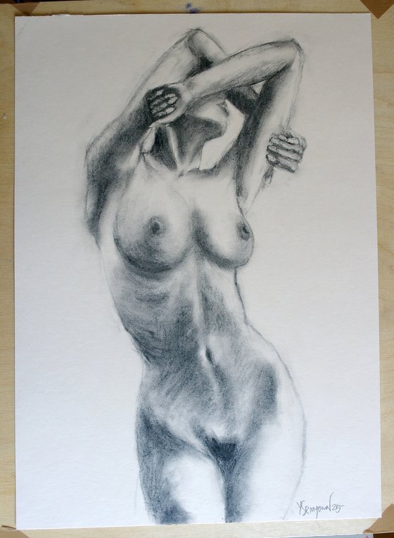 Female Figure #75 Charcoal