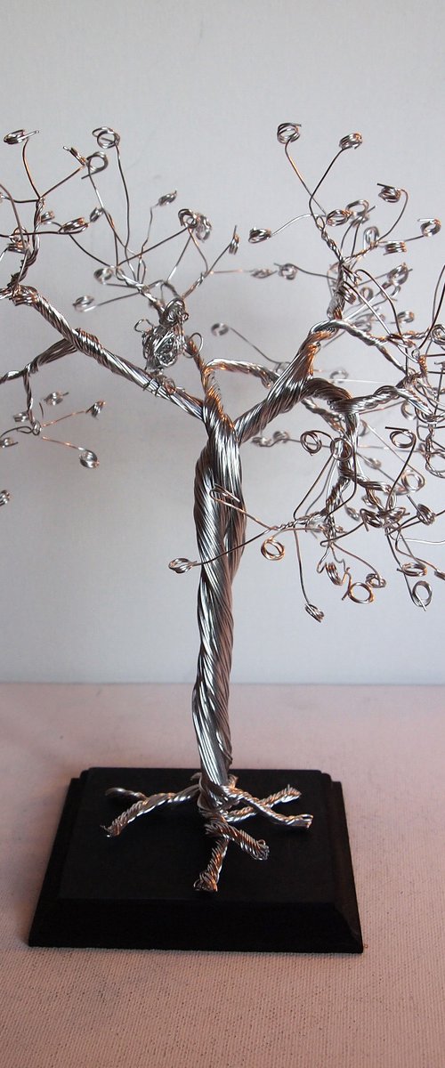 Silver Tree & Bird by Steph Morgan