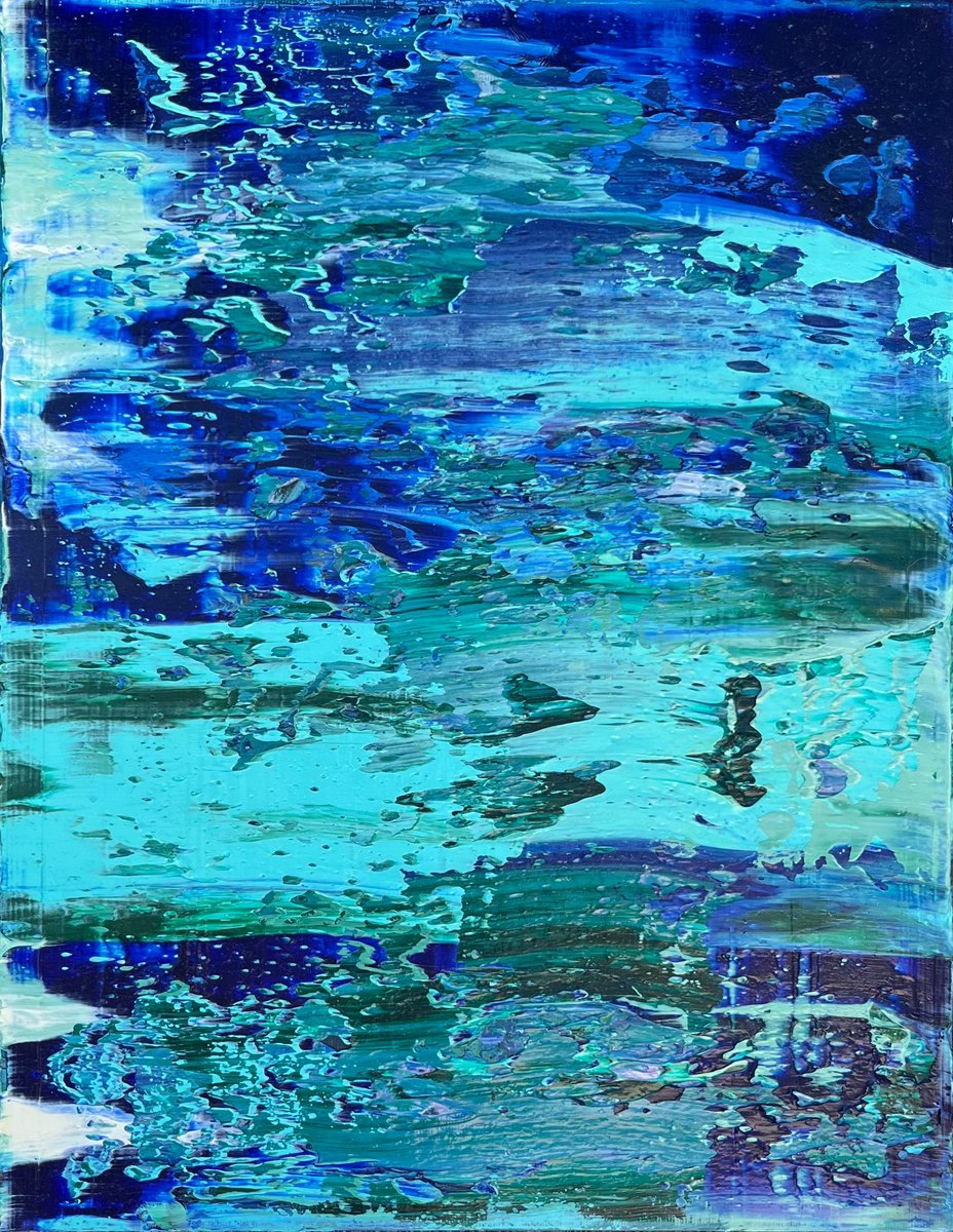 Abstract Landscape Oil Painting By Svitlana Andriichenko, 14 X 18", Bottom. A51, Original Artwork