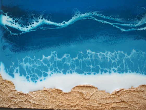 Feel the waves - original seascape epoxy resin artwork