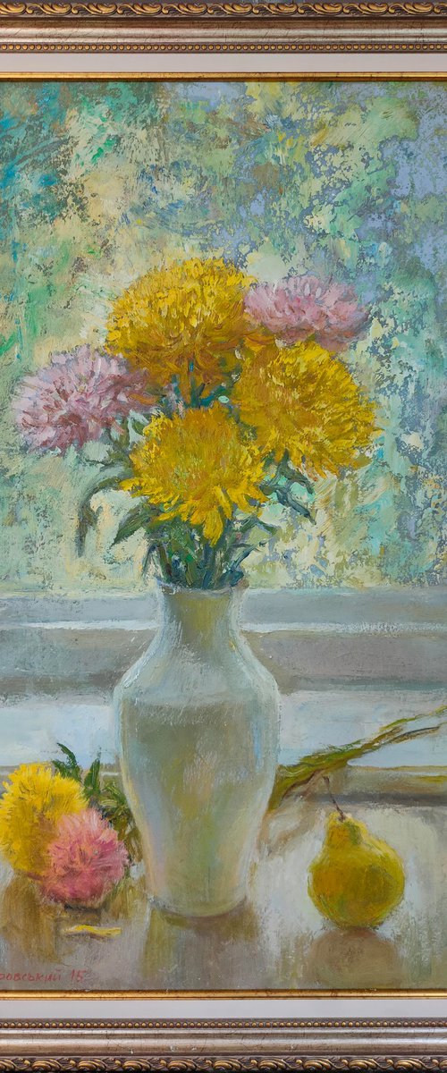 Yellow chrysanthemums by Viktor Mishurovskiy