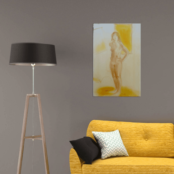 Standing Nude, oil on canvas 60x92 cm
