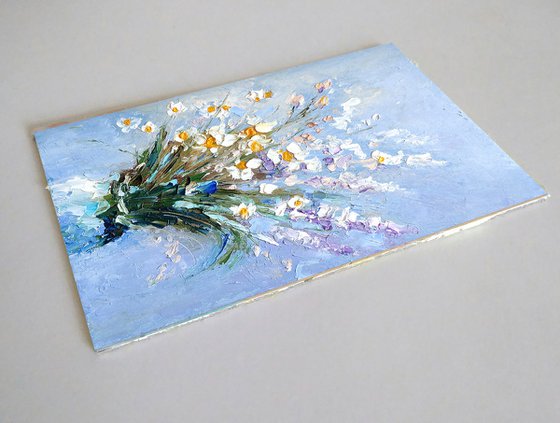 Wildflower Bouquet Painting Floral Original Art Flower Wall Art