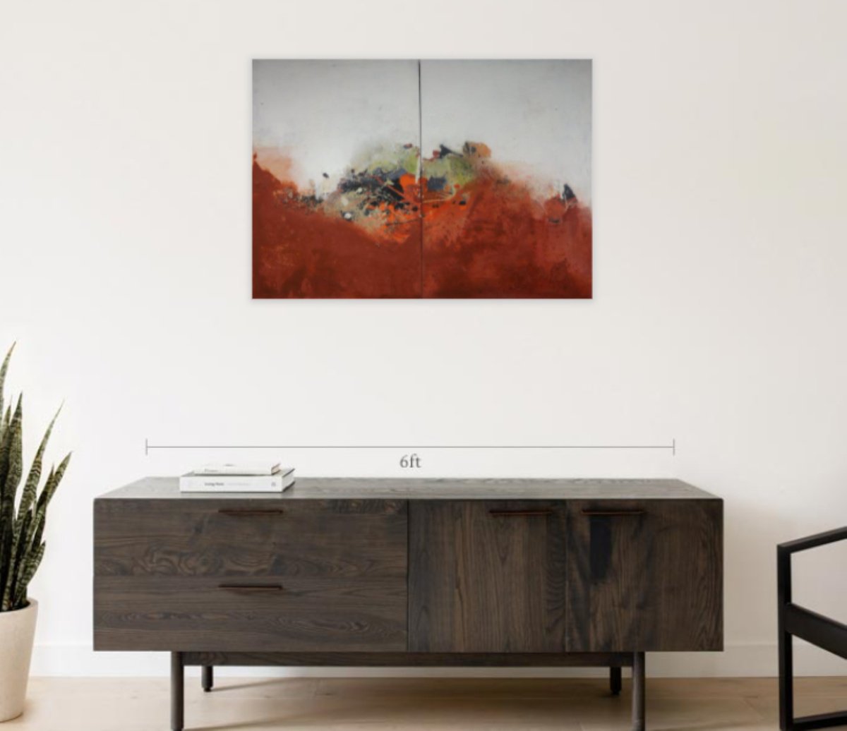 Abstract Painting By Christa Haack, 47 X 31, I