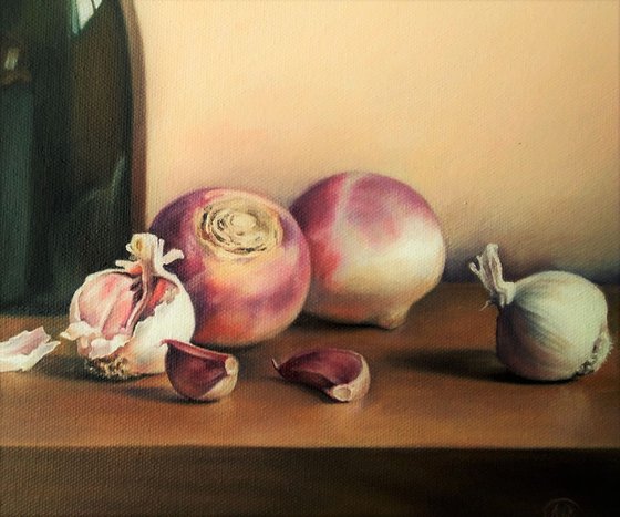 Still Life with Turnips and Garlic