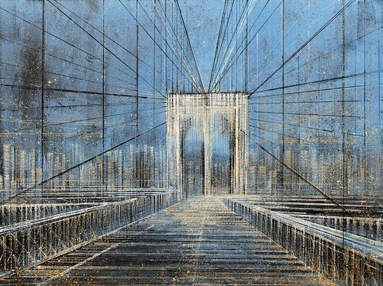 New York. The Brooklyn Bridge At Night