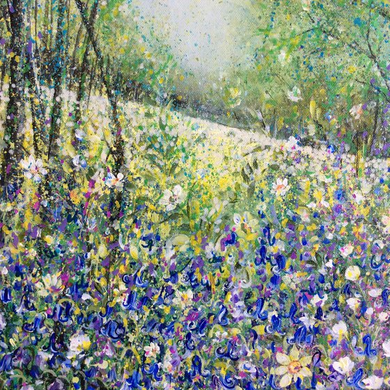 Bluebells at Elnup Wood 70 x70 cm